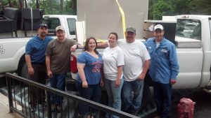 Pictured from left to right: Brandon Pearson, Joe Kazense, Deserae Davis, Kim Purdy, Dave Thompson, Kyle Wilkins